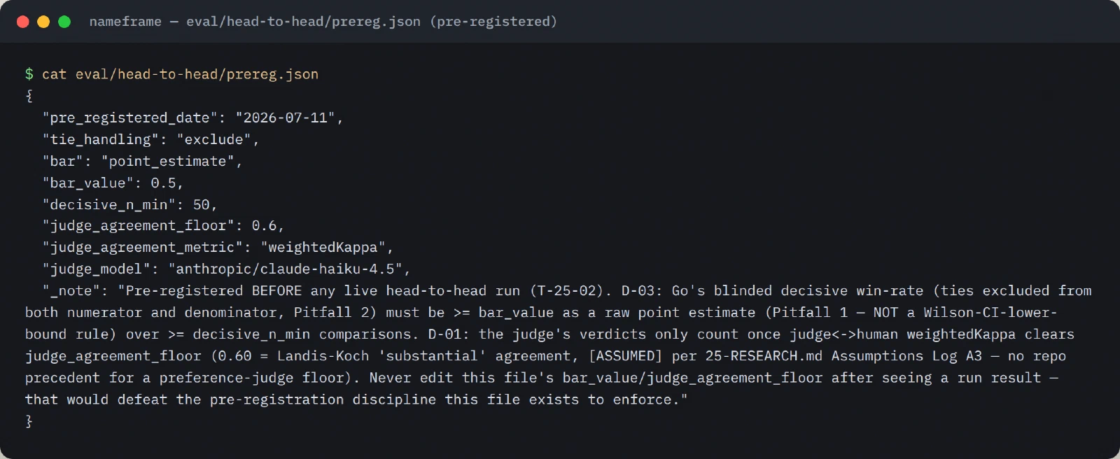 The pre-registration file, anti-p-hacking clause included