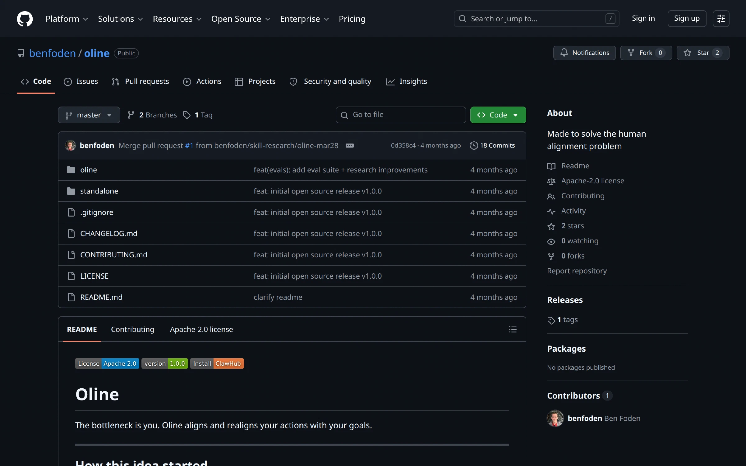 The open-source repo: an agent product with zero application code