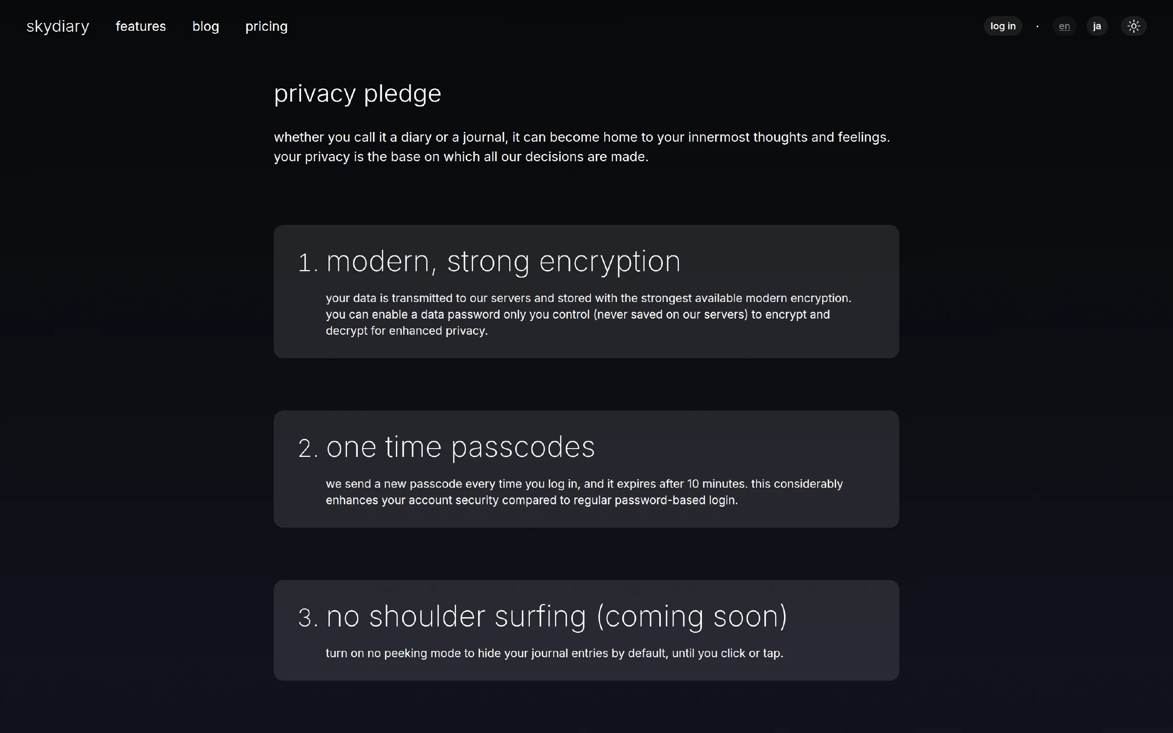The privacy pledge